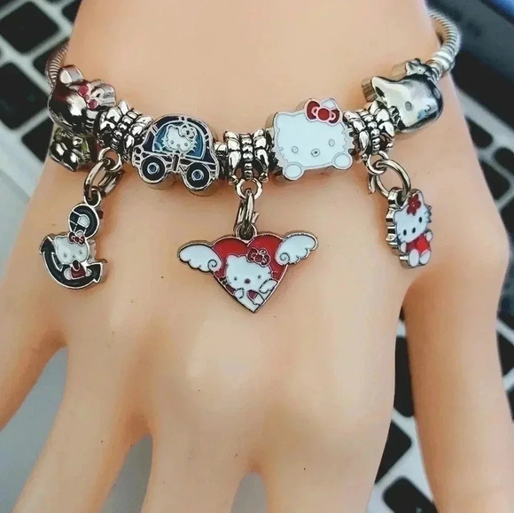 Hello Kitty Charms Bracelet hot Keychain - Picture 1 of 2